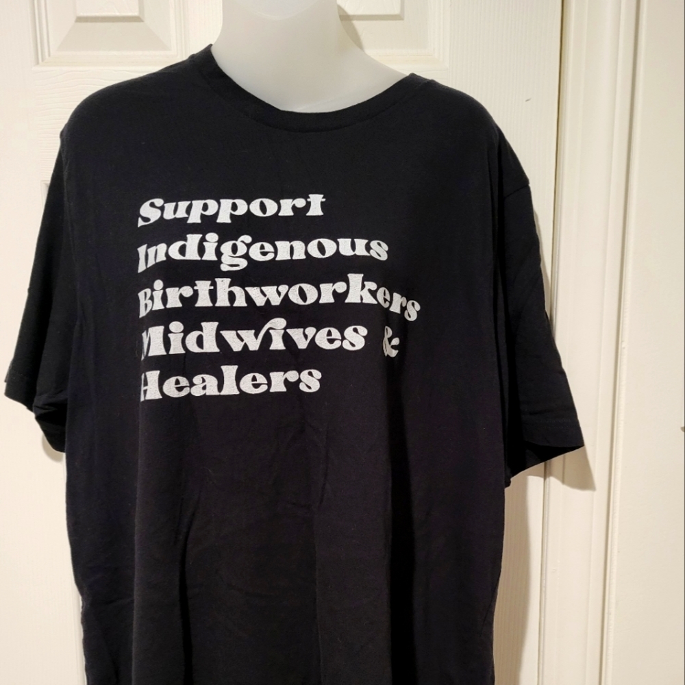 Midwife Tee, black, size 2XL